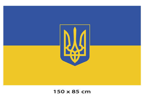 Bandera de Ucrania con Escudo