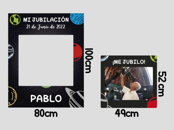 Photocall Jubilación Astrofísico + Cartel Personalizado