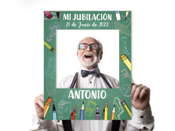Photocall Jubilación Profesor + Cartel Personalizado