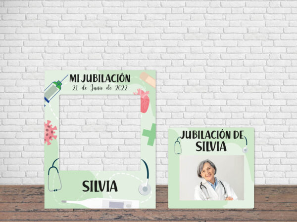Photocall Jubilación Médico + Cartel Personalizado