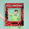 Photocall Cumpleaños Telarañas + Cartel Personalizado