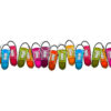 Pack de 5 Unidades Cenefa Horizontal Zapatillas Colores