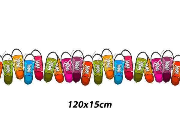 Pack de 5 Unidades Cenefa Horizontal Zapatillas Colores