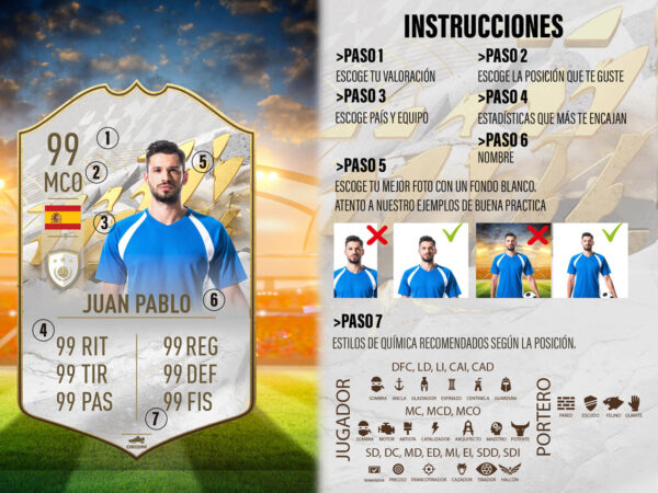 Carta de Fútbol Icono Personalizada