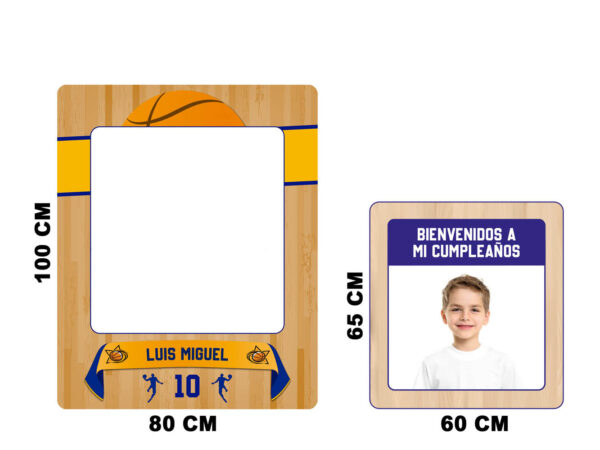 Photocall Cumpleaños Baloncesto + Cartel Personalizado