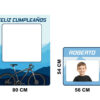 Photocall Cumpleaños Ciclismo + Cartel Personalizado