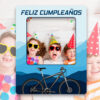 Photocall Cumpleaños Ciclismo + Cartel Personalizado