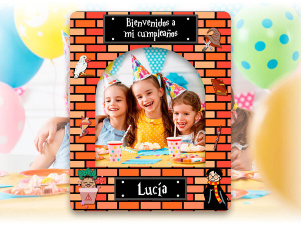Photocall Cumpleaños Mágico + Cartel Personalizado