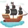 Vinilo para Pared Infantil Barco Pirata