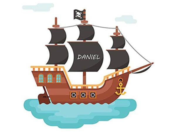 Vinilo para Pared Infantil Barco Pirata