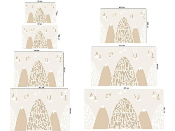 Fotomural Infantil Montañas de Letras