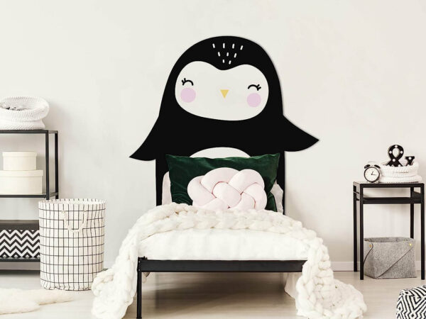 Cabecero Cama Infantil PVC Animales Pingüino