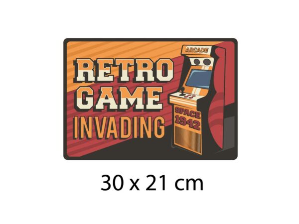 Matrícula Decorativa Retro Game Invading