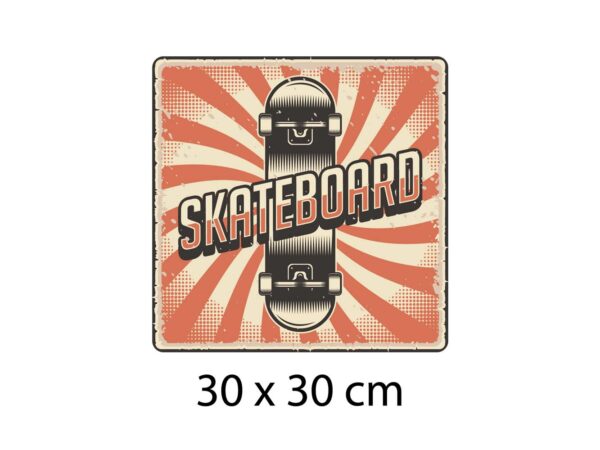 Matrícula Decorativa Skateboard