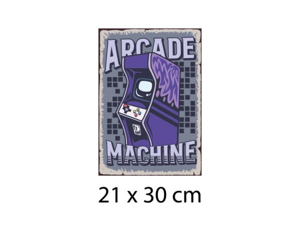 Matrícula Decorativa Arcade Machine