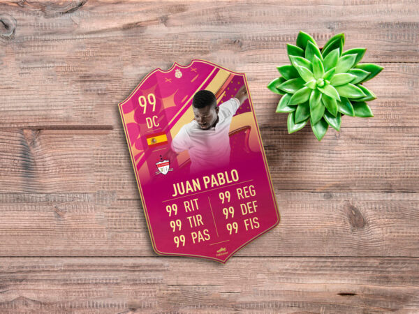 Carta futbol personalizada montaje