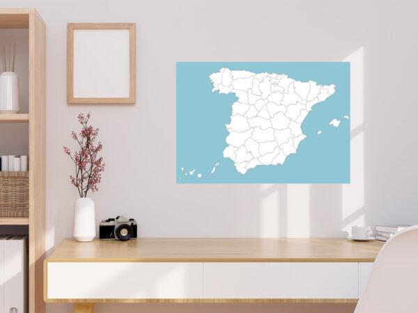 Vinilo para Pared Pizarra Mapa Provincias España