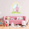 Vinilo decorativo Pared Infantil Princesa Castillo