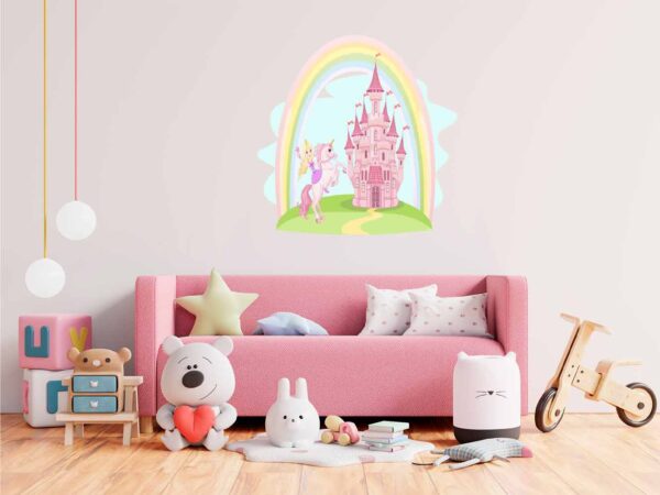 Vinilo decorativo Pared Infantil Princesa Castillo