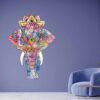 Vinilo decorativo pared elefante mandala