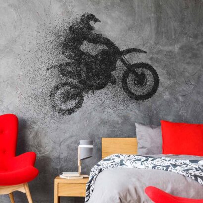 Vinilo decorativo pared motocross