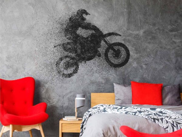 Vinilo decorativo pared motocross