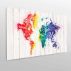 Cabecero Cama PVC Mapa Mundi Acuarela