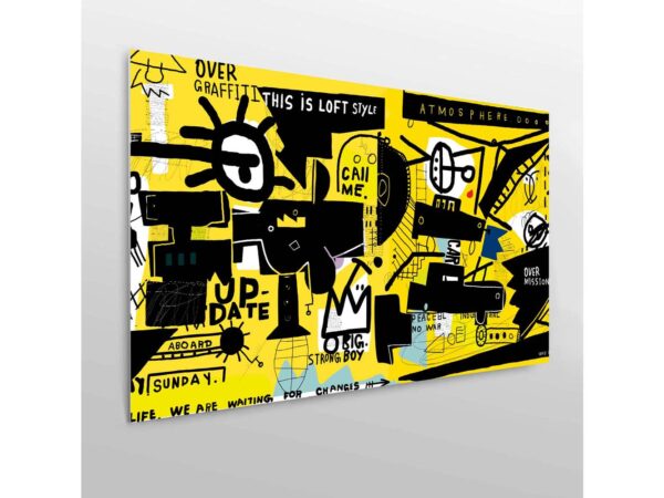 Cabecero Cama PVC Graffiti Amarillo