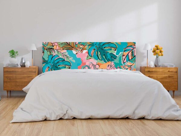 Cabecero Cama PVC Flores Frutas Abstractas