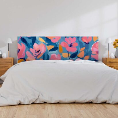 Cabecero Cama PVC Tulipanes Pintura Abstractas