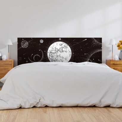 Cabecero Cama PVC Espacio Luna y Estrellas