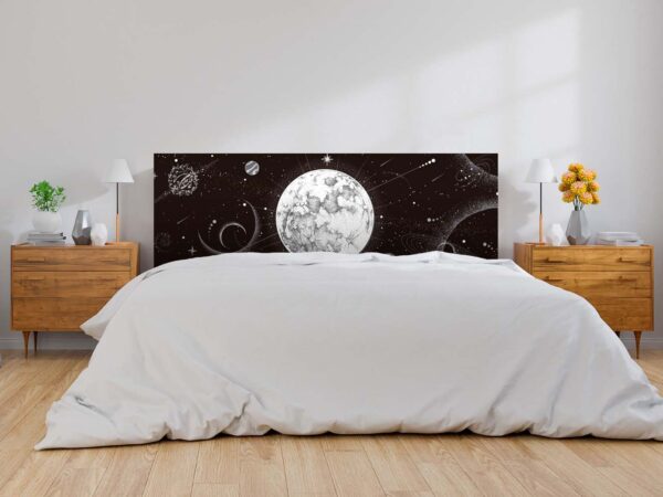 Cabecero Cama PVC Espacio Luna y Estrellas