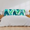 Cabecero Cama PVC Ikat Tonos Verdes