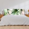 Cabecero Cama PVC Hojas Tropicales Verdes Ruborizadas