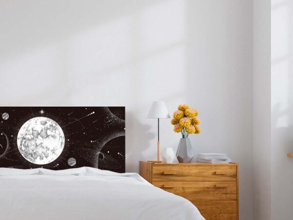 Cabecero Cama PVC Espacio Luna y Estrellas