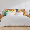 Cabecero Cama PVC Patrón Tropical Hojas Multicolore