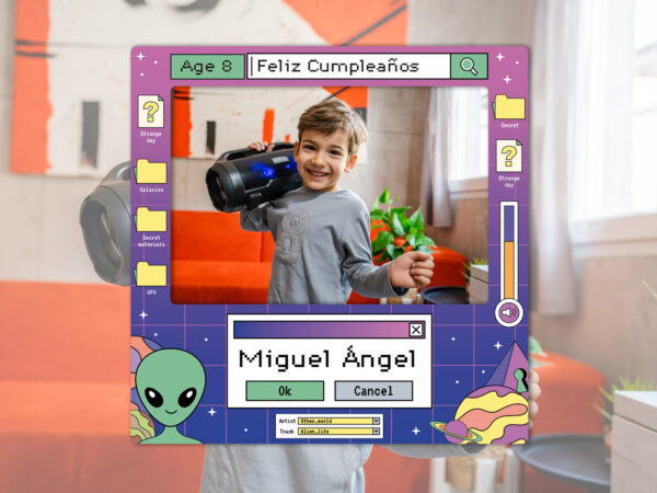 Photocall Alien Cumpleaños Personalizado