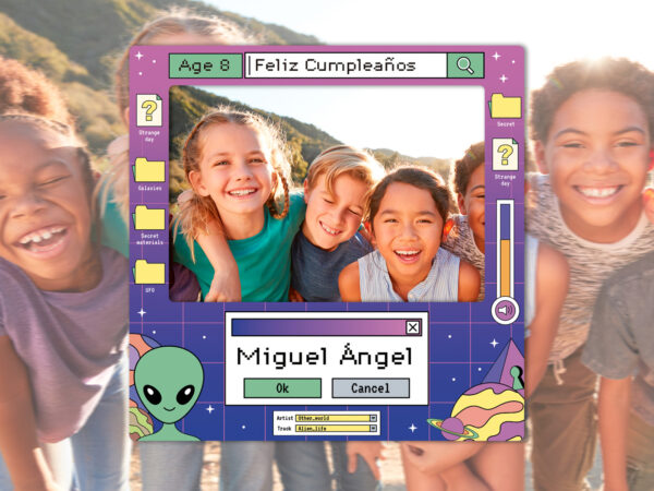 Photocall Alien Cumpleaños Personalizado