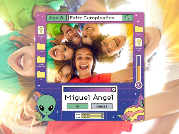 Photocall Alien Cumpleaños Personalizado