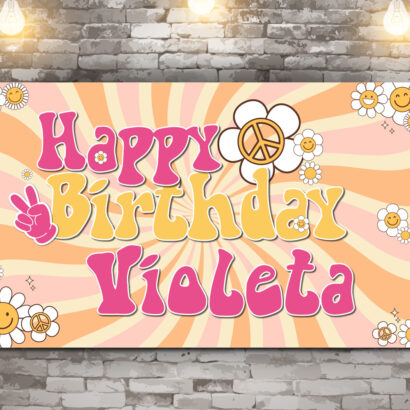 Photocall Hippie Color pastel para Cumpleaños