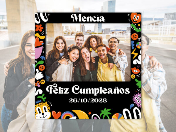 Photocall Retro Personalizado para Cumpleaños